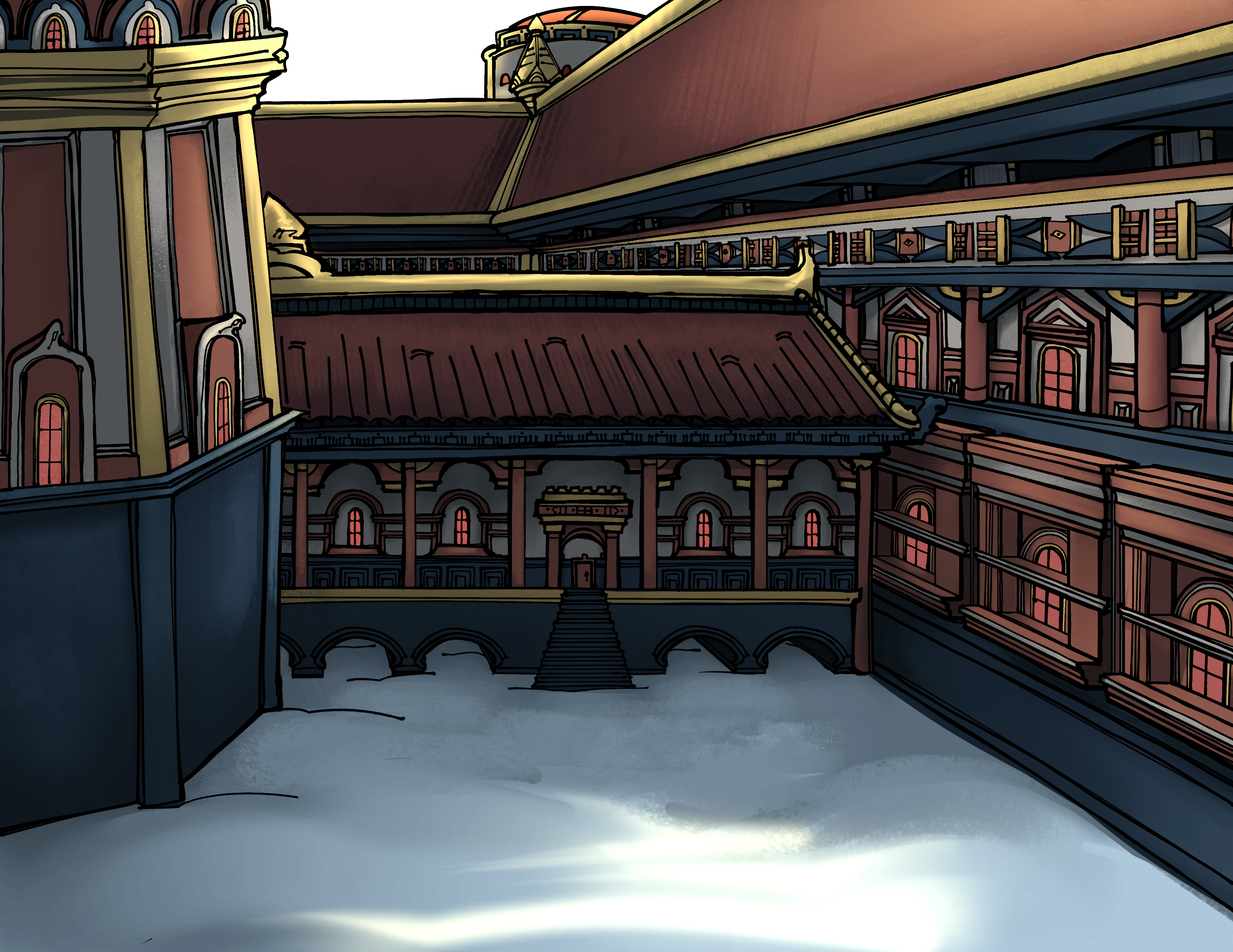 Temple courtyard